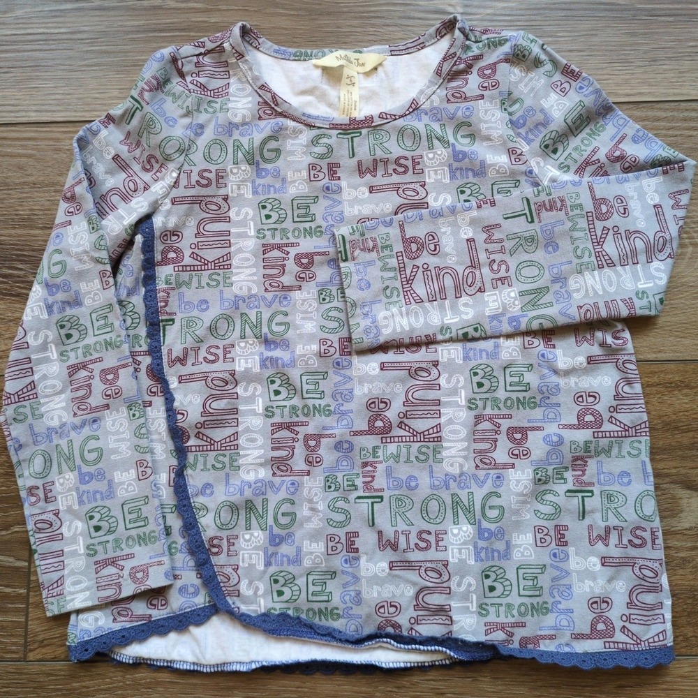 Matilda Jane Choose Your Own Path The Best You Can‎ Be Shirt Lace Gray Size 6
